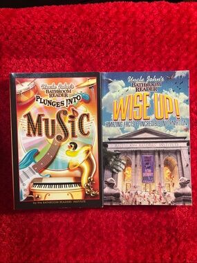 Uncle John's Bathroom Reader Book Bundle of 2 - Plunges into Music & Wise Up!